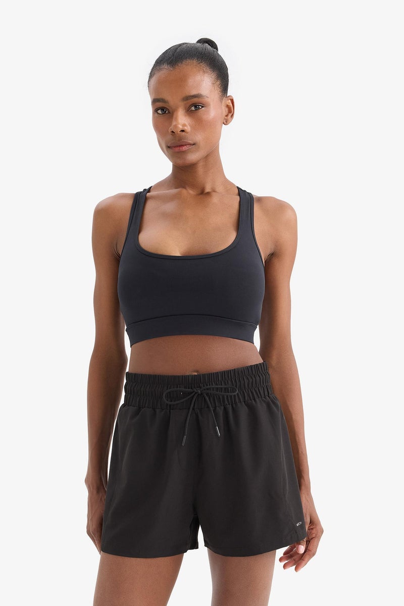 DeFacto Black Woman DeFactoFit Standard Fit Flexible Textured Swim Shorts Casual - Image 5